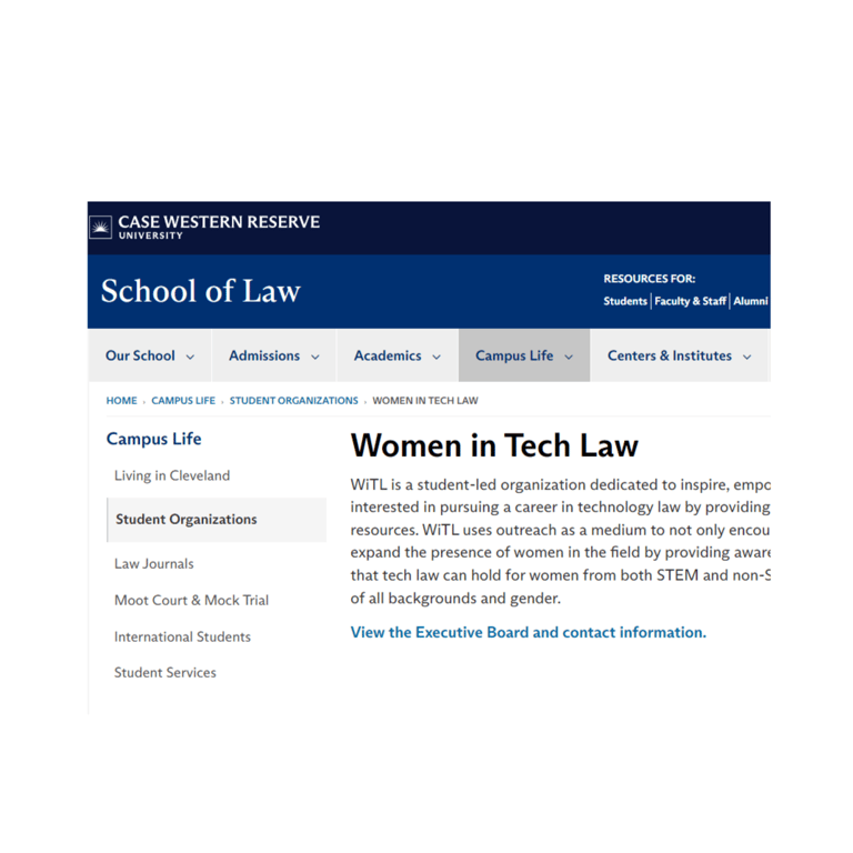 Female Organizations in Ohio - CWRU Women in Tech Law