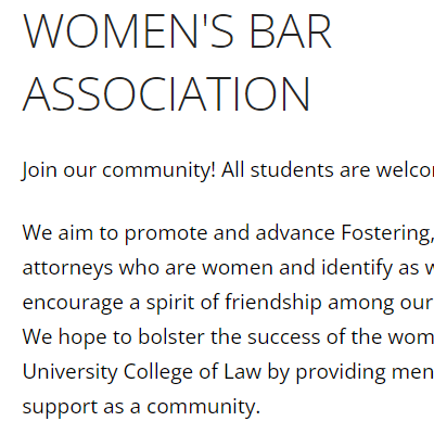 Woman Organization in Chicago Illinois - DePaul Women's Bar Association